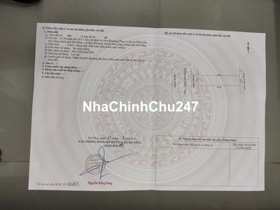 CHÍNH CHỦ BÁN ĐẤT MẶT TIỀN ĐƯỜNG PHÚ SƠN TÂY 4 HOÀ KHƯƠNG