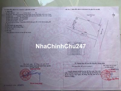 Cần bán nhà riêng đất ở 105m2, sổ đỏ, chính chủ tại Phú Quốc