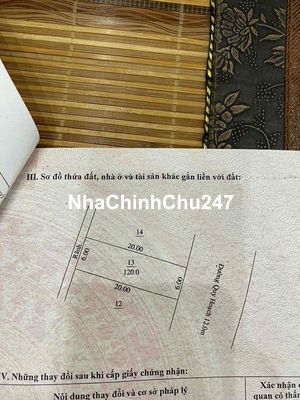 chính chủ bán lô đất 6x20 giá 6,5 tỷ sát ql 1A