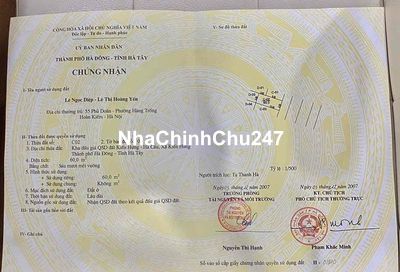 CC cần bán đất mặt đường Bà Triệu- Hà Đông