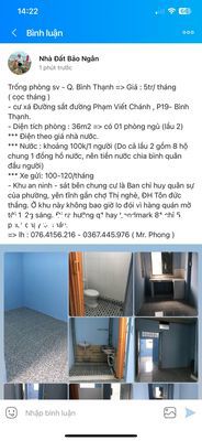 Cc phạm viết Chánh => 5tr/ tháng