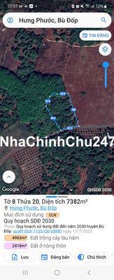 CHÍNH CHỦ Ở SÀI GÒN cần bán 1000m2 CLN có lên thổ,Hưng Phước,Bù Đốp.