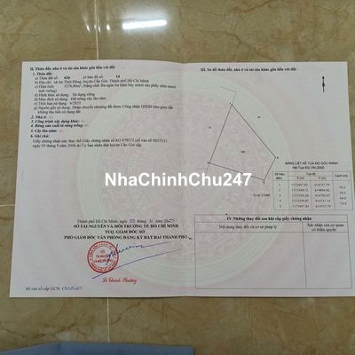 Chính chủ cần bán lô đất tại xã An Thới Đông, Cần Giờ, HCM