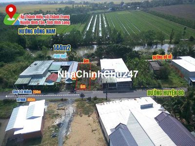 Nền 144m2, Full thổ, 850tr, Thành Trung, Bình Tân, Vĩnh Long