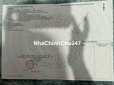 Bán đất xãHòa Hội có nhà cấp 4 có 2 mặt tiền Hòa Hội 6mx30m Có 100m2tc