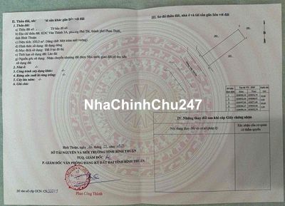 Chính Chủ Bán Nhanh 100m2 Thổ Cư Đường Nhựa Nội Phan Thiết. Sổ Hồng