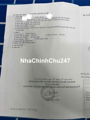 Chính chủ cần bán nhà hẻm Tạ Quang Bửu,P3,Q8