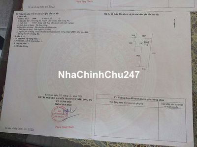 Chính chủ Bán nhà bán đất 1000m có thổ cư Cần Giuộc Long An