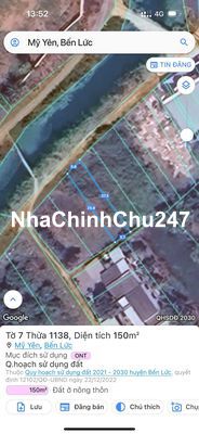 Chính chủ cần bán lô 150m2 thổ cư ngay ub xã mỹ yên