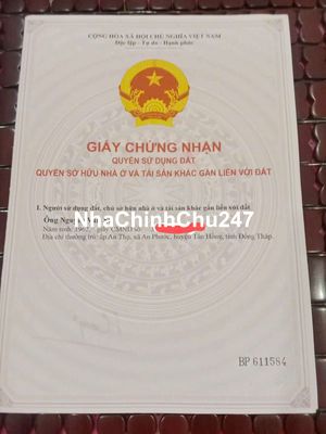 Mặt tiền đường ĐT 843 có sổ đỏ 400m2 4 nền.