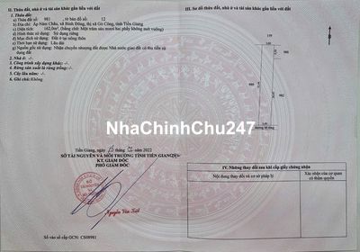 Đất Thành Phố Gò Công 162m2 thổ cư 100% đường ôtô 7chỗ, đã có sổ