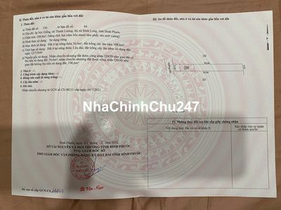 Bán đất CHÍNH CHỦ ở Thị Xã Bình Long, Tỉnh Bình Phước, 500TR-250M2,