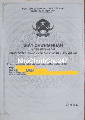 CHÍNH CHỦ CẦN BÁN NHÀ BÌNH CHÁNH - SHR