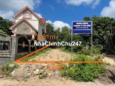 Ngân hàng thanh lý lô đất mặt tiền đường Phan Bội Châu, Tt.Phước Vĩnh