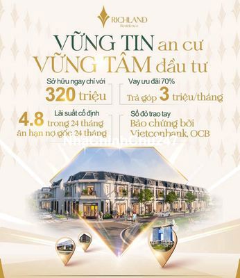 BÁN ĐẤT NGAY THÀNH PHỐ  MỚI BÌNH DƯƠNG HỖ TRỢ VAY BANK 70% LS CHỈ 4.8%