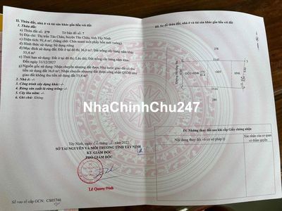 Chính chủ bán đất TT tân châu, tây ninh