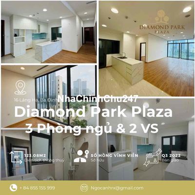 Căn hộ 3 PN, 2 WC, 123m2 tại BRG Diamond Park Plaza, 19 tỷ - Chính chu