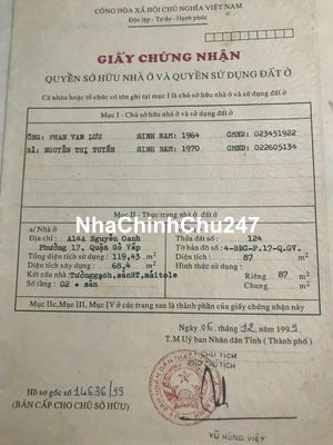 Chính chủ cần bán căn nhà 2 mặt tiền