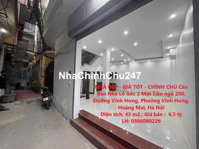 Chính Chủ Bán Nhà Lô Góc 2 Mặt Tiền Đường Vĩnh Hưng, Hoàng Mai, Hà Nội