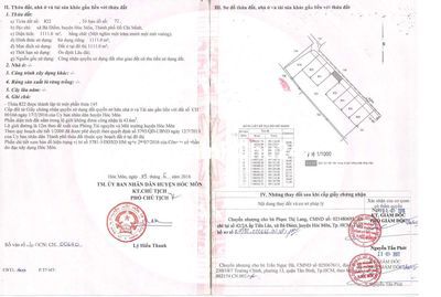 Bán đất thổ cư 1111m2 xã Bà Điểm