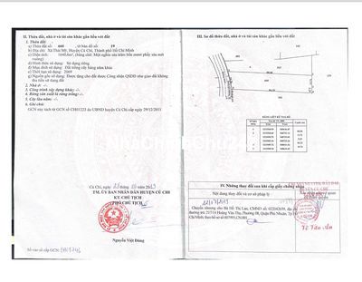 Bán đất xã Thái Mỹ 1640m2 thổ cư 93m2. Giá bán 8,5 tỷ còn thương lượng