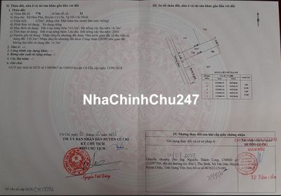 Bán đất nền thổ cư (5x25)m, mặt đường 237, Hòa Phú, Củ Chi