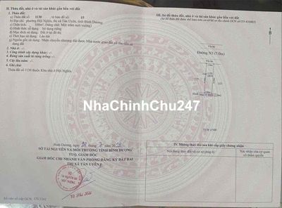 em chính chủ cần bán lô đất thuộc họi nghĩa tân uyên