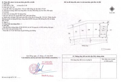 Bán lô đất 10x25 TC130 TP bảo Lộc Lâm Đồng