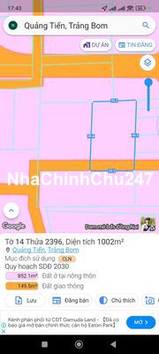 Chính chủ cần bán 1000m2 đất full hồng xã Quảng Tiến