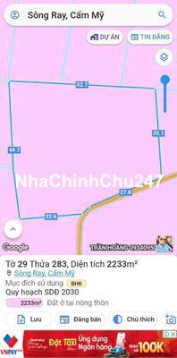 Chủ xả lỗ gấp 2,2 sào Full Hồng Sông Ray