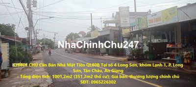 CHÍNH CHỦ Bán Nhà Mặt Tiền QL80B Tại P. Long Sơn, TX Tân Châu,An Giang