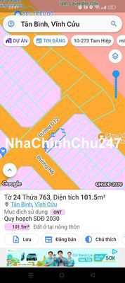 Đất 2 mặt tiền khu lavender city Vĩnh Cửu. Sát đường chính. Chính chủ