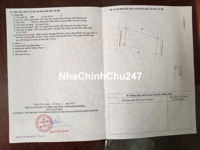 Mình chủ đất ra nhanh 214m2, Xã Diên Tân, Khánh Hòa chỉ 450 triệu