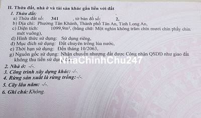 Bán đất mặt tiền Phạm Văn Thành, Tp. Tân An, Long An chính chủ