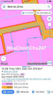 Chính chủ bán đất kèm nhà tại Dĩ An,Bình Dương, 5 phút ra làng đại học