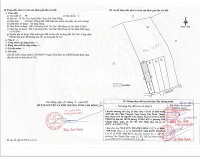 Cần bán đất thổ cư (chính chủ), MT đường nhựa Âu Cơ, Huyên bảo Lâm.