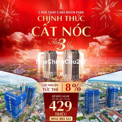 CARA RIVER PARK - vốn 429TR/căn 2PN, lợi nhuận tức thì 8%