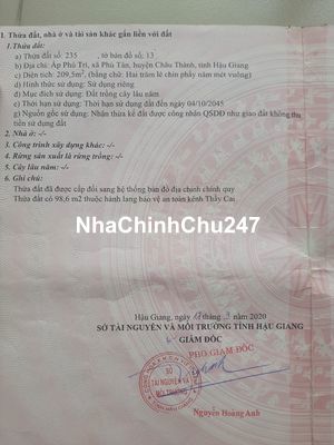 Chính chủ bán đất nền nhà có sổ đỏ riêng, mặt tiền lộ xe oto giá 200tr