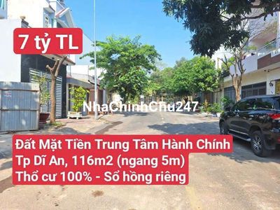 🆘 Đất Mặt Tiền Trung Tâm Hành Chính Dĩ An, P.  Dĩ An, Tp. Dĩ An