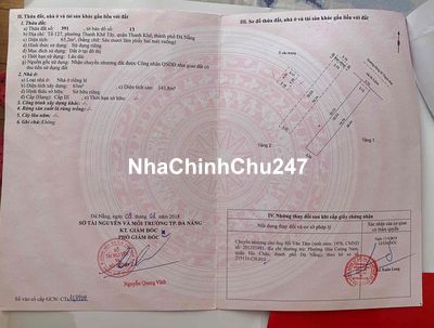 Bán nhà mặt tiền Dũng Sĩ Thanh Khê cách biển 300m