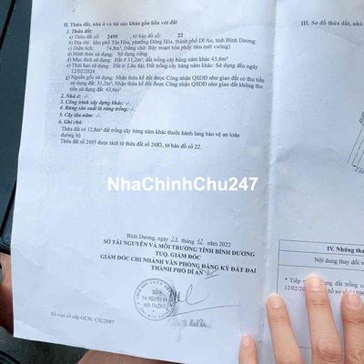 chinh chủ bans gấp lô đất ngay chợ dông hòa 2 ty 590